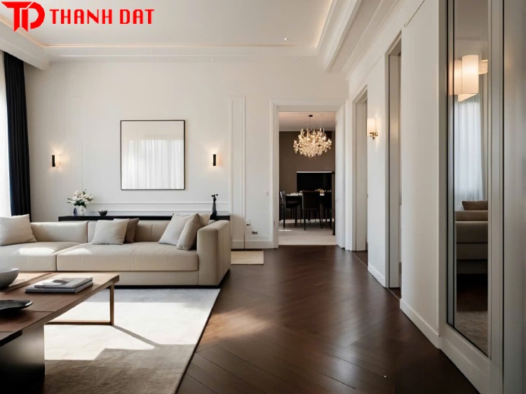 Sàn gỗ xương cá Walnut