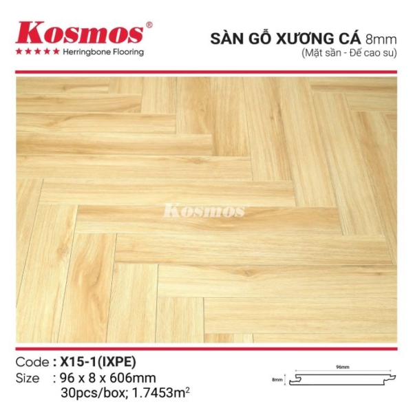 Sàn gỗ công nghiệp xương cá Kosmos X15-1