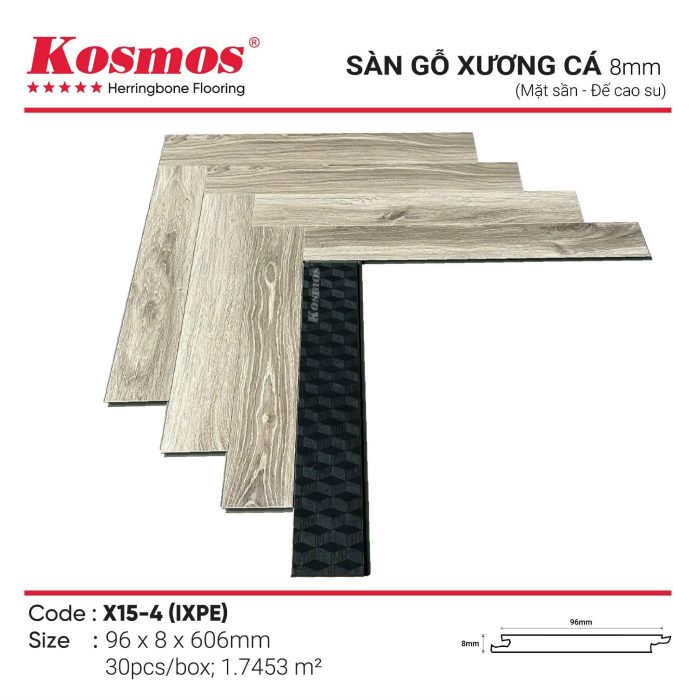 Sàn gỗ xương cá Kosmos X15-4