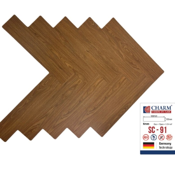 Sàn nhựa xương cá Charm Wood SC 91