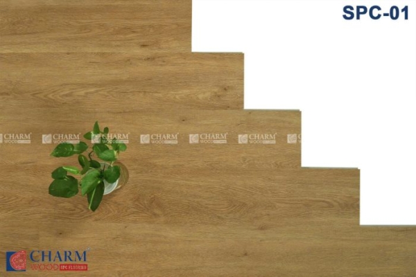 Sàn nhựa đế cao su Charm Wood SPC 01