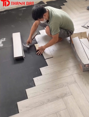 Thi công lắp đặt sàn gỗ xương cá