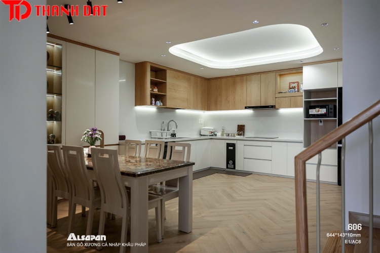 Sàn gỗ xương cá nhập khẩu Châu Âu