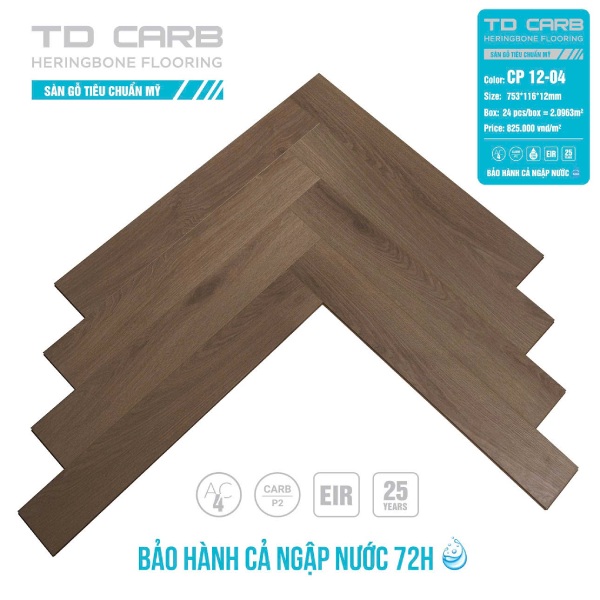 sàn gỗ xương cá TD Carb CP 12-04