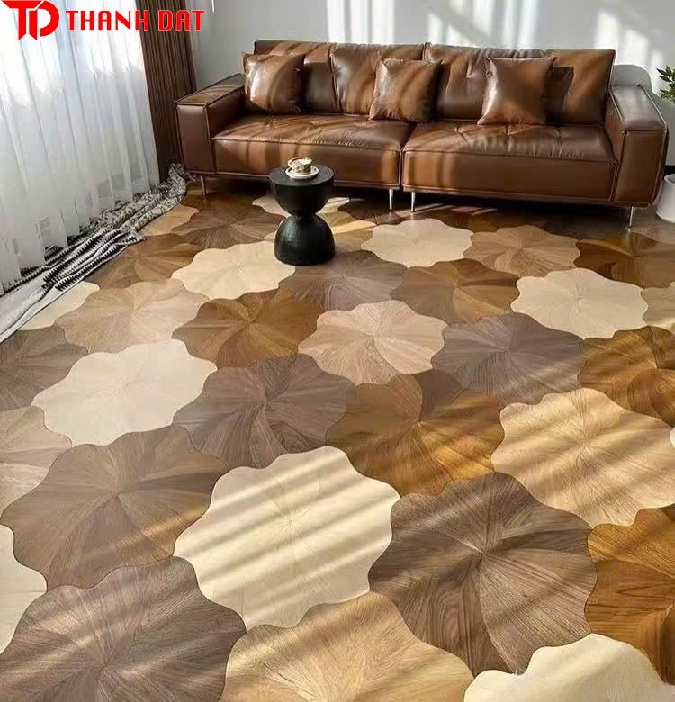 Sàn gỗ ghép hoa văn trong phong cách Tân cổ điển