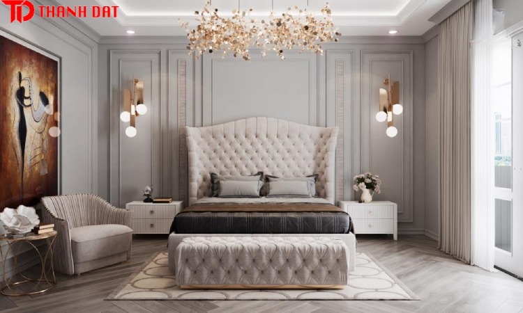 Sàn gỗ màu xám trung tính