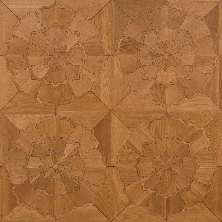 Map sàn gỗ ghép hoa văn nghệ thuật