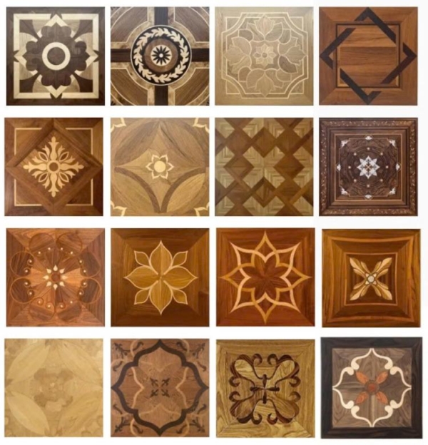 Map màu sàn gỗ hoa văn nghệ thuật