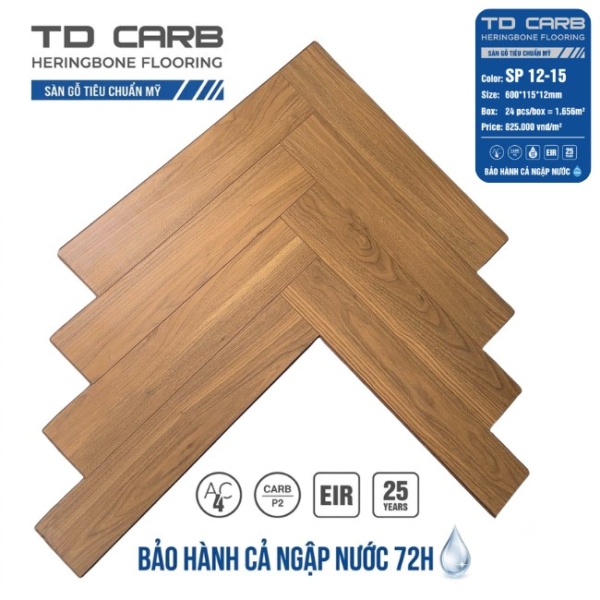 Sàn gỗ xương cá TD Carb SP 12-15