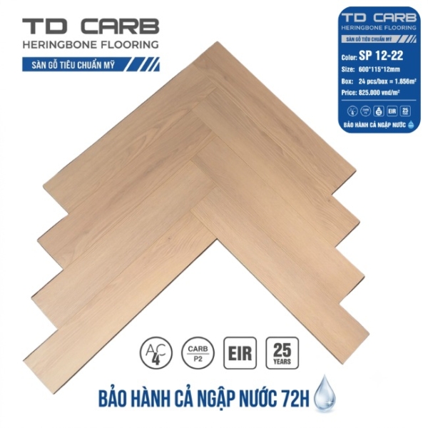 Sàn gỗ xương cá TD Carb SP 12-22