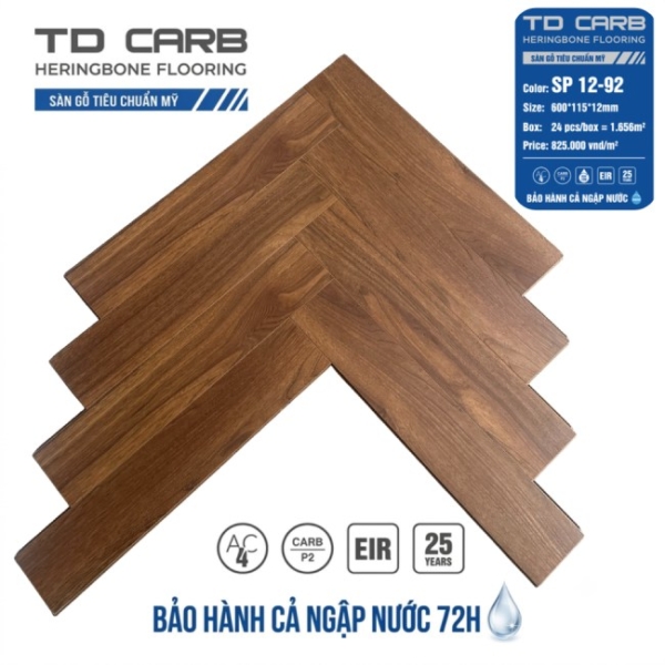 Sàn gỗ xương cá TD Carb SP 12-92
