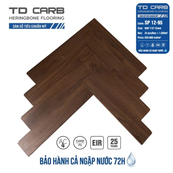 Sàn gỗ xương cá TD Carb SP 12-95