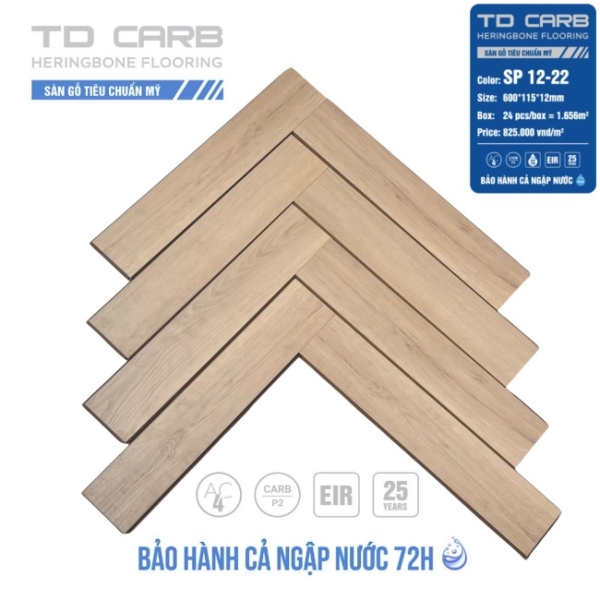 Sàn gỗ xương cá TD Carb SP 12-22