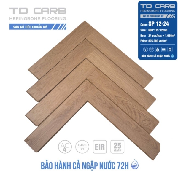 Sàn gỗ xương cá TD Carb SP 12-24