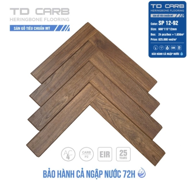 Sàn gỗ xương cá TD Carb SP 12-92